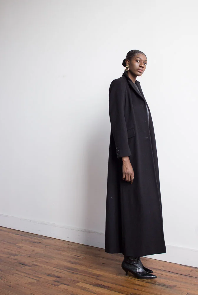 1980s Perry Ellis Merino Wool Duster Coat Wayward Collection